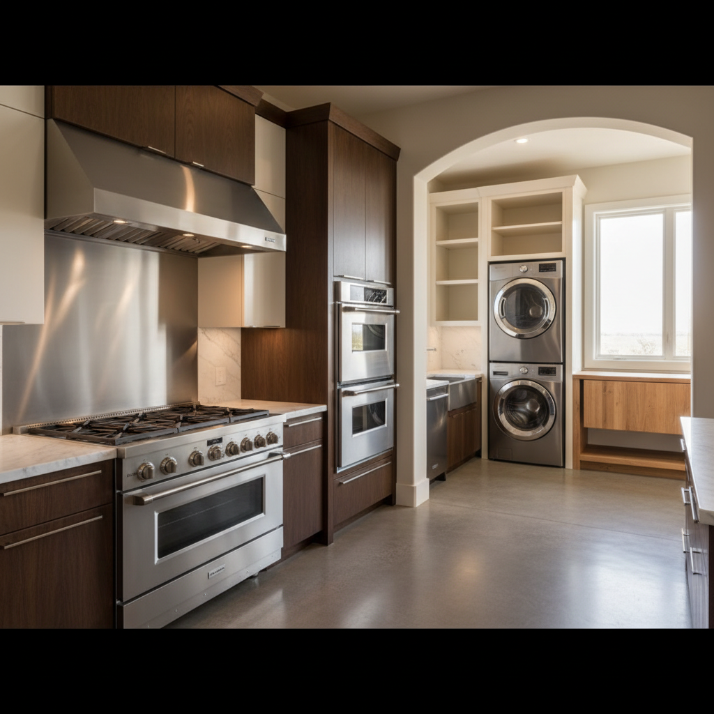 Premium appliance suite in a luxury home