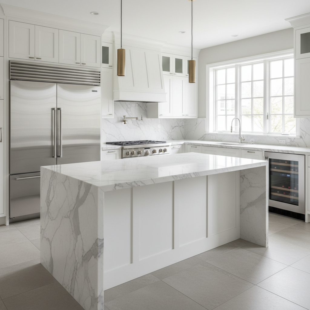 Luxury kitchen with GE appliance repair service focus